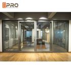 Ofis Rengi İçin Modern Tasarım Toz Boyalı Alüminyum Kayar Kapılar Opsiyonel ticari otomatik kayar cam kapılar