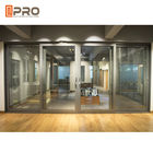 Ofis Rengi İçin Modern Tasarım Toz Boyalı Alüminyum Kayar Kapılar Opsiyonel ticari otomatik kayar cam kapılar
