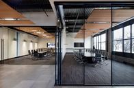 Modern Ofis İçin Buzlu Cam Alüminyum Profil Ahşap Bölme Kapıları