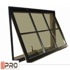 Küçük Alüminyum Tente Pencereleri Yatay Açılış Deseni Elektroforez ızgaralı cam tente penceresi