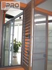 Yatay Alüminyum Çerçeve Kanatlı Pencere, Çift Panel Fransız Kanatlı Pencereler alüminyum kanatlı pencere fiyatı