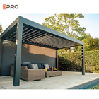 40db Elektrikli Çatı Gazebo LED Bahçe Panjurlu Çatı, Gölge Ekranlı Stor Perde