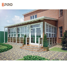 Lüks konservatuar katlanmış cam güneş odası bahçe verandası alüminyum cam güneş odası