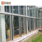 Dikey Açık Cam Panel Alüminyum Panjur Pencere Mimari Dış Güneşlik