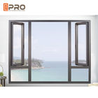 Modern Özel Yatay Kanatlı Fırtına Pencereleri / Alüminyum Ev Pencereleri standart alüminyum kanatlı pencere boyutları