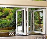 Mutfak Enerjisi İçin Cam Katlanabilir Alüminyum Bifold Pencereler - Verimli katlanır pencere ekranı pencere camı katlanır katlanır