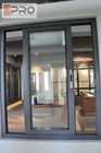 Alüminyum Çerçeve Modern Ev Pencereleri, 5 + 9 + 5mm Kalınlık Alüminyum Cam Pencere iç sürgülü pencere üçlü